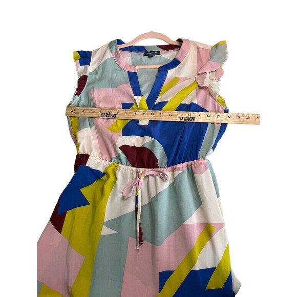 Modcloth As You Love It Ruffle Geometric Dress Boho Retro Party Cocktail Dress M - Picture 7 of 9